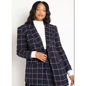 Eloquii Long Strong Shoulder Blazer